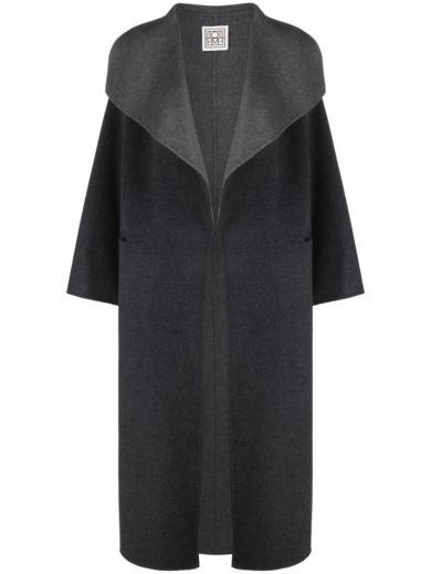 grey wool and cashmere blend coat