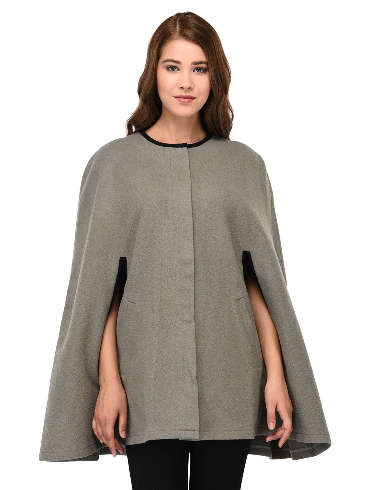 grey wool cape