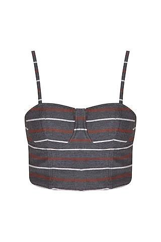 grey woolen corset top