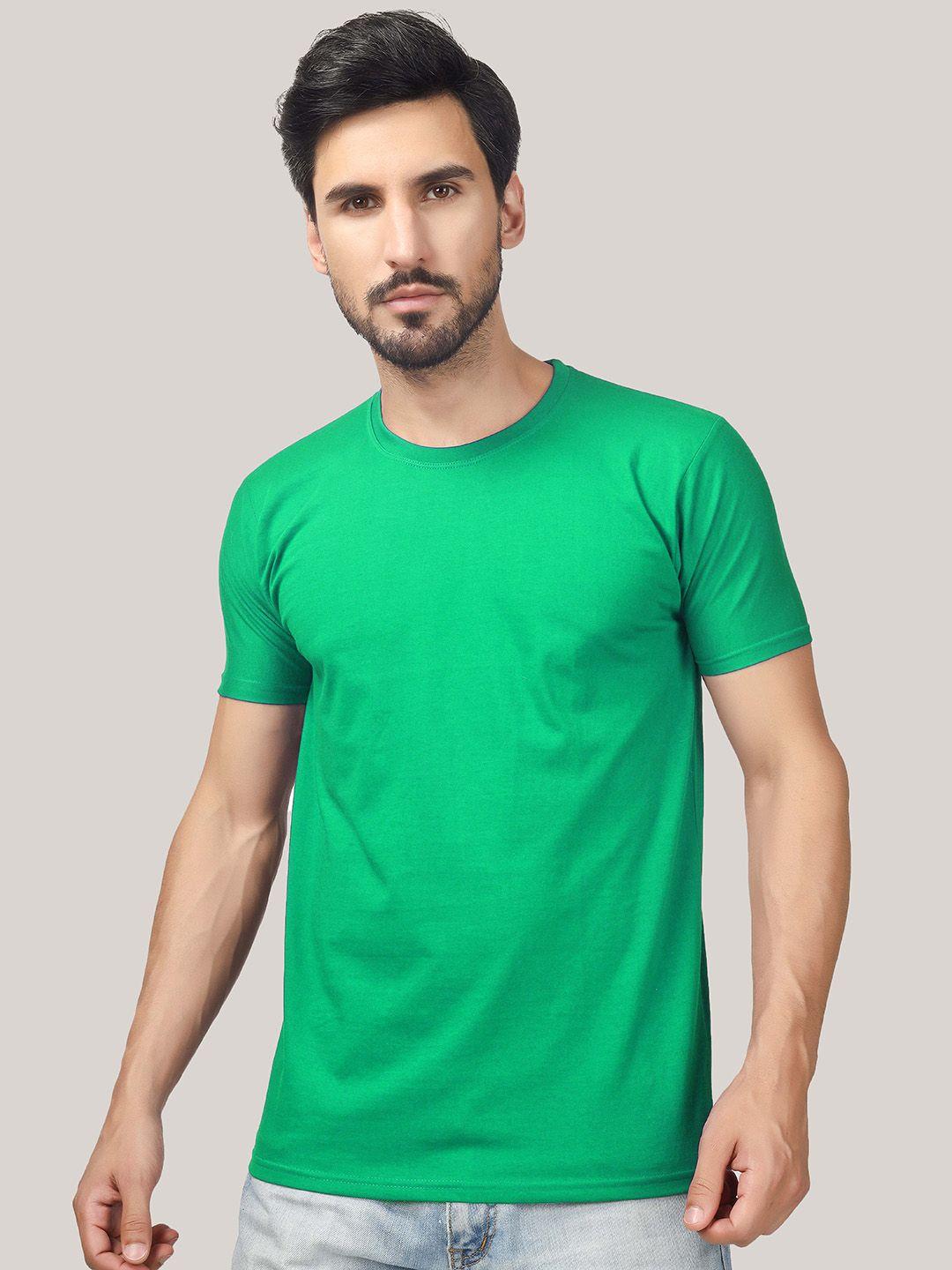 greylongg men green v-neck pockets t-shirt