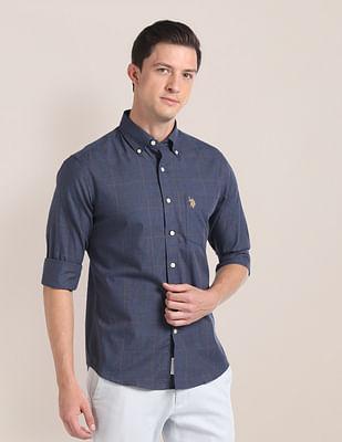 grid tattersall cotton shirt