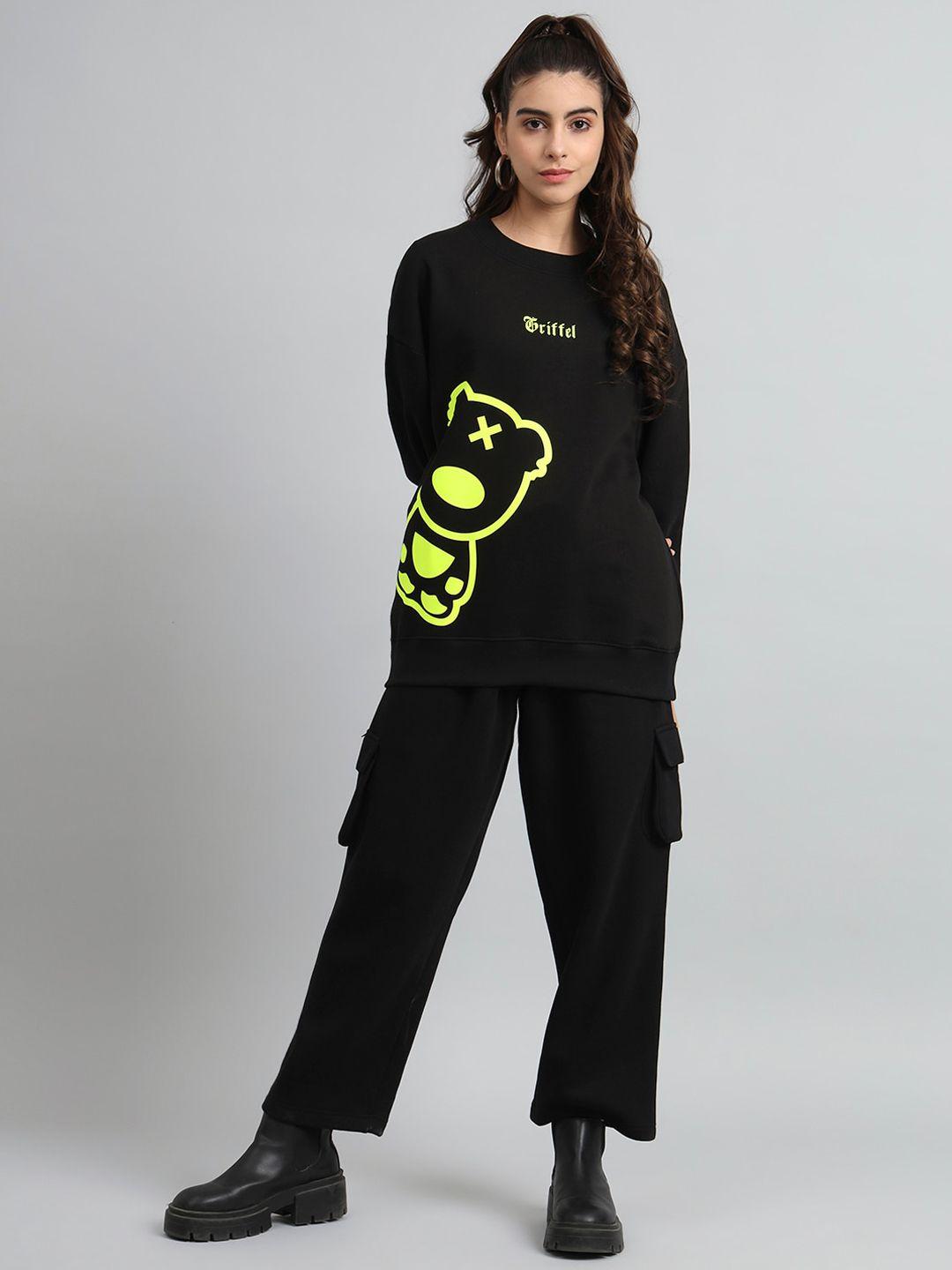 griffel graphic printed fleece cotton tracksuit