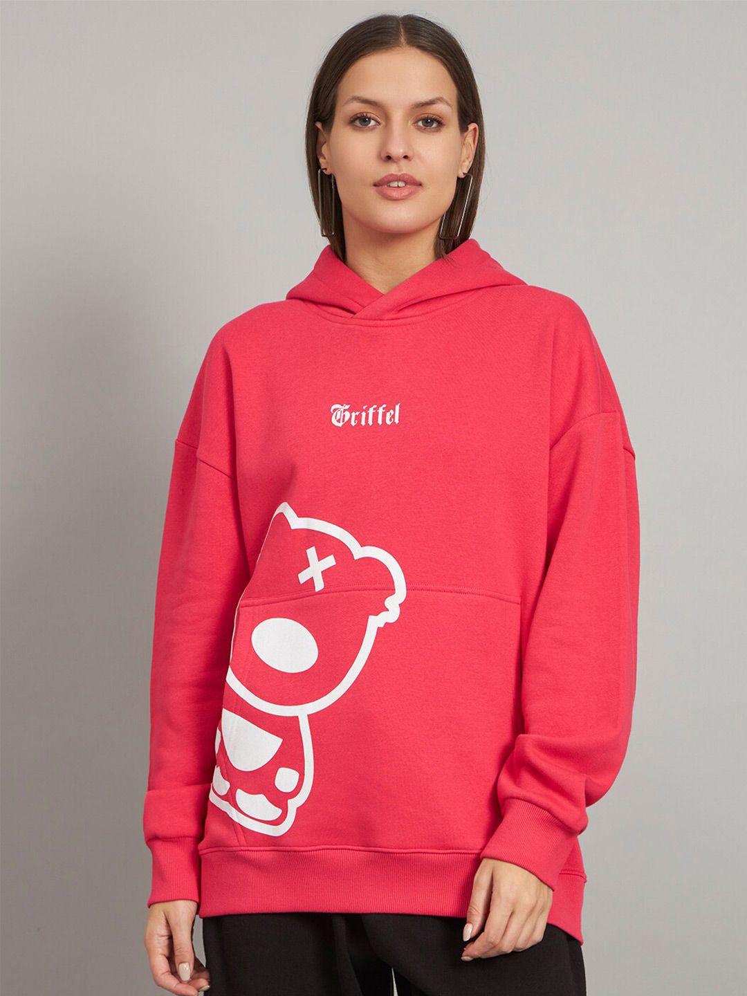 griffel graphic printed hooded fleece sweatshirt