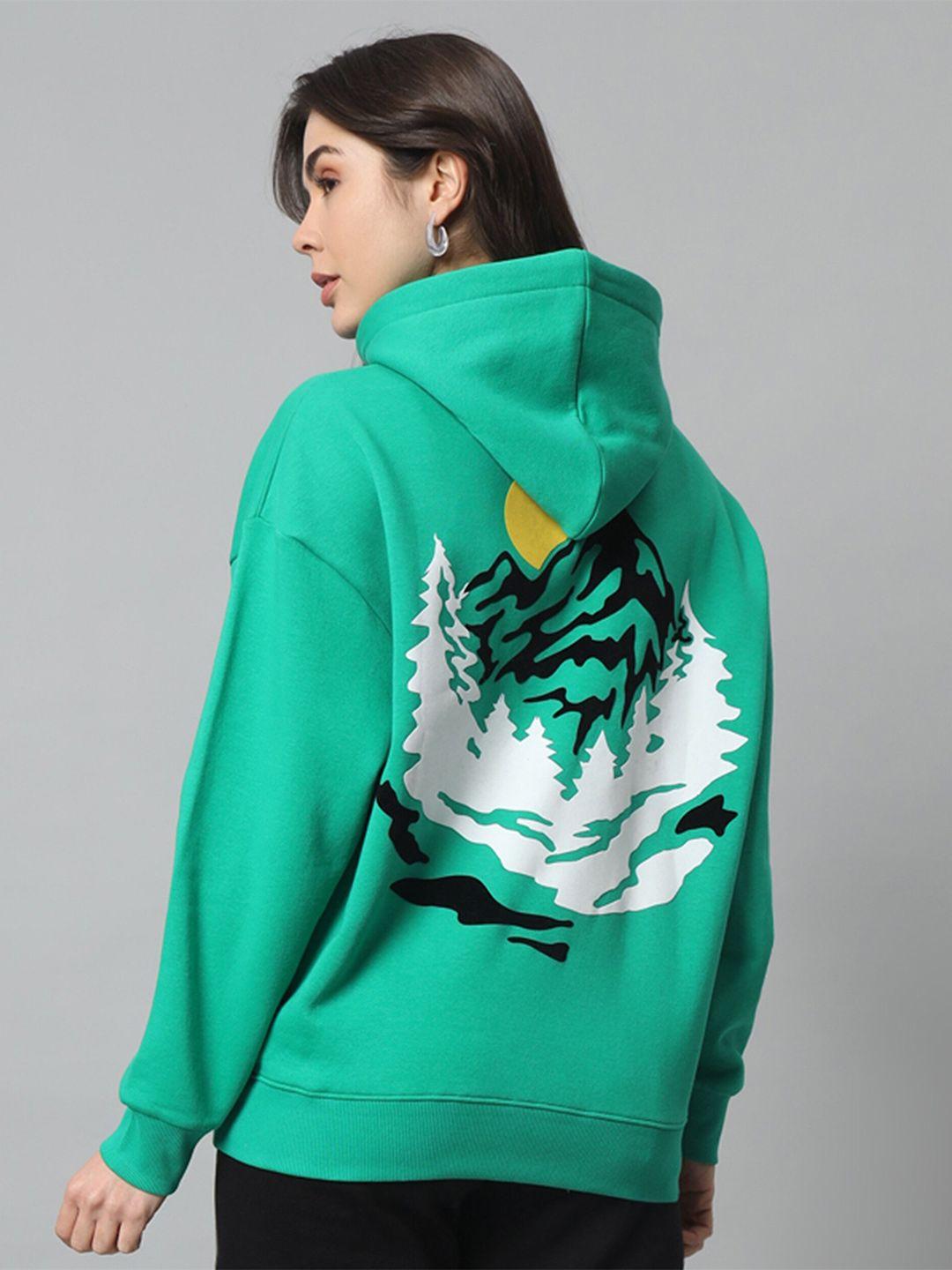 griffel graphic printed hooded fleece sweatshirt