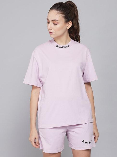 griffel light purple printed t-shirt