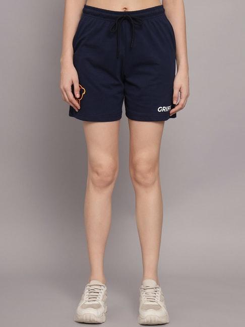 griffel navy printed shorts