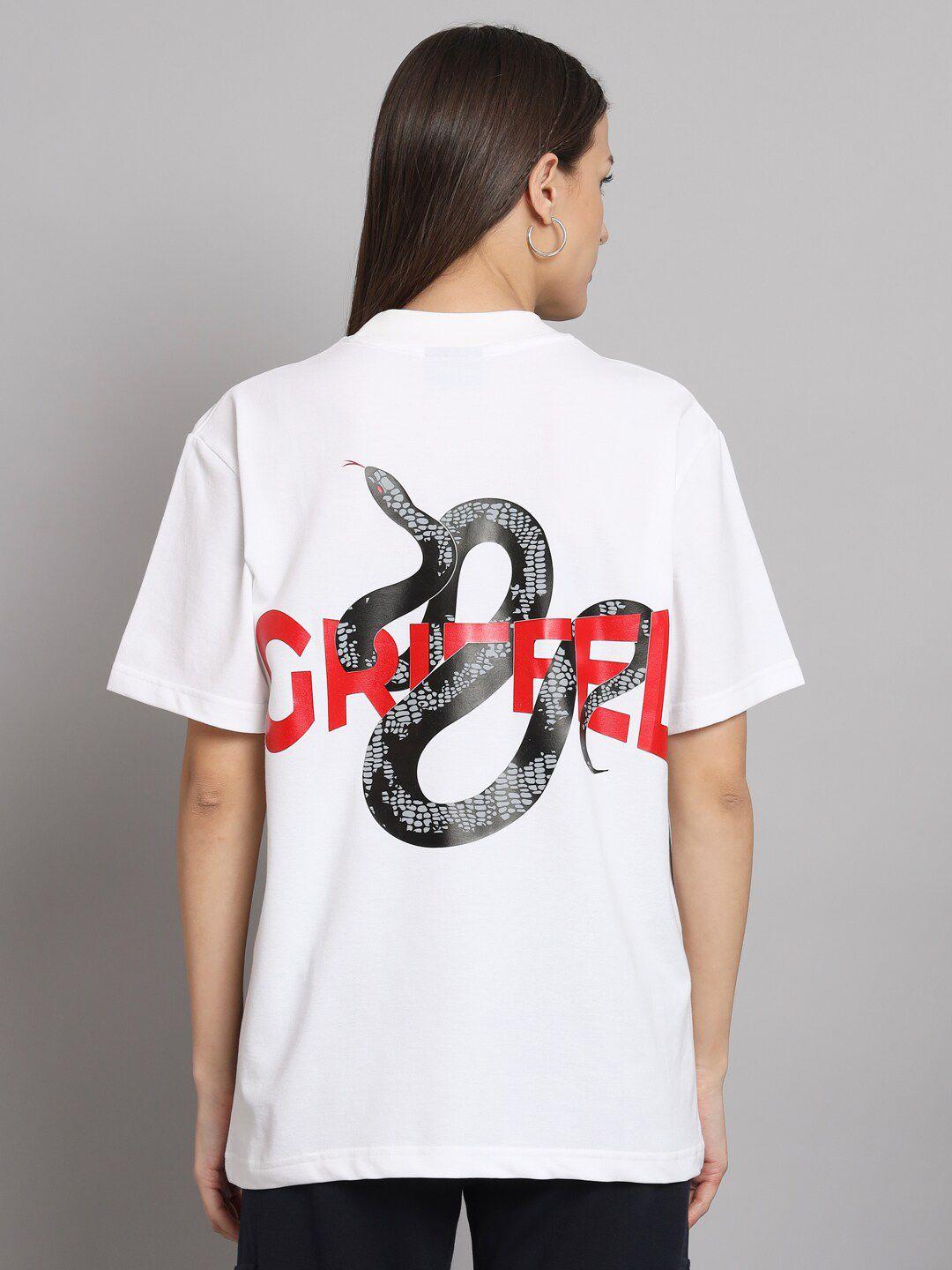 griffel typography printed drop-shoulder sleeves cotton t-shirt