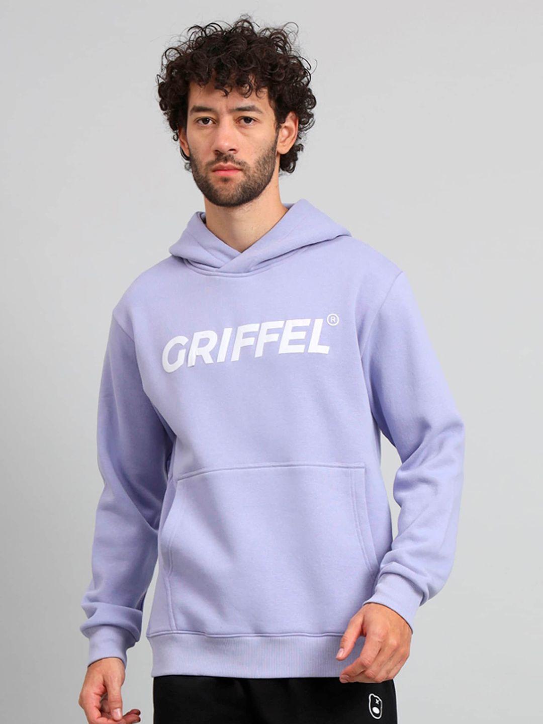 griffel typography printed hooded fleece sweatshirt