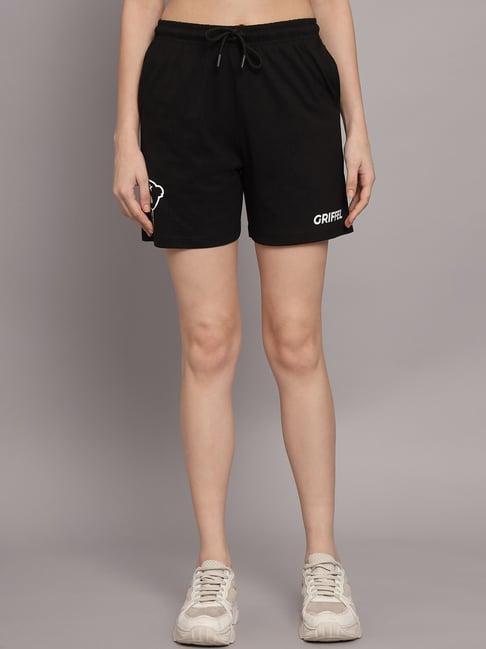 griffel black printed shorts