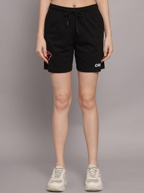 griffel black printed shorts