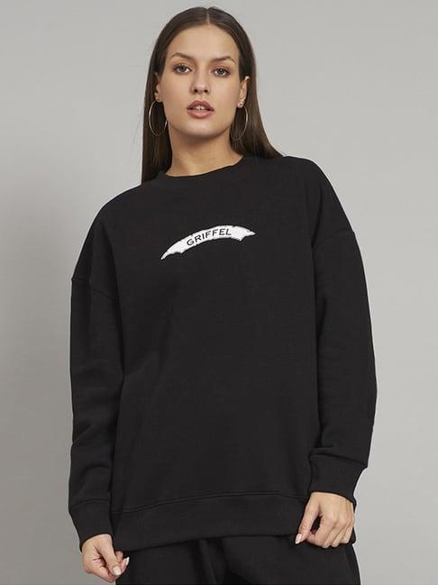 griffel black printed sweatshirt