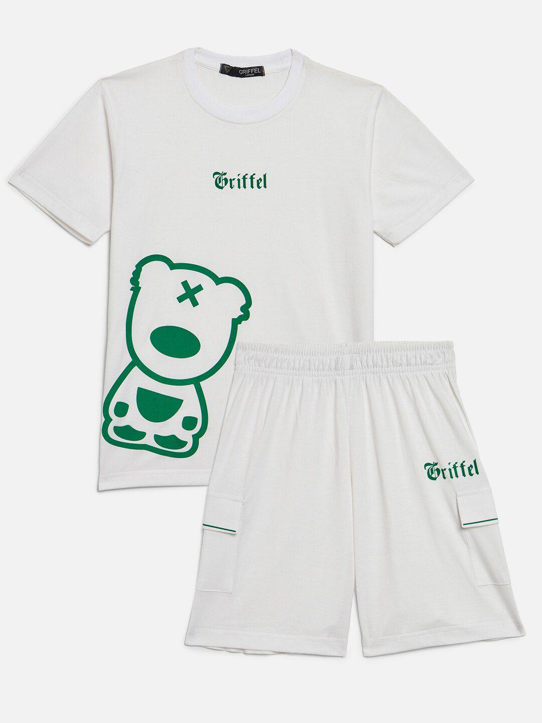 griffel boys graphic printed t-shirt with shorts