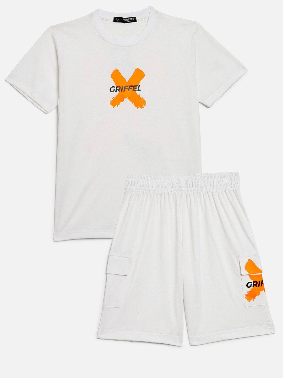 griffel boys graphic printed t-shirt with shorts