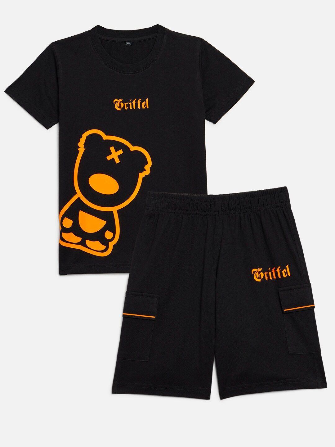 griffel boys round neck t-shirt with shorts