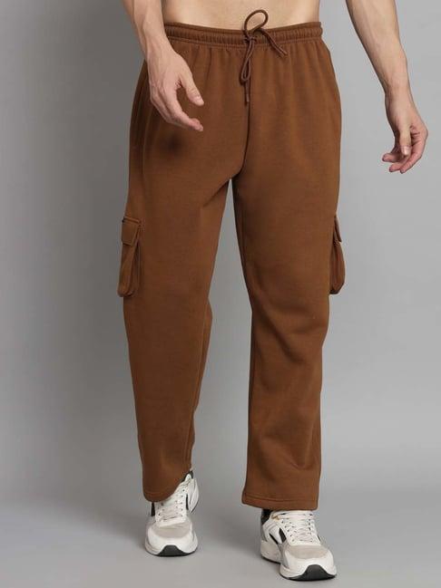 griffel brown loose fit trackpants