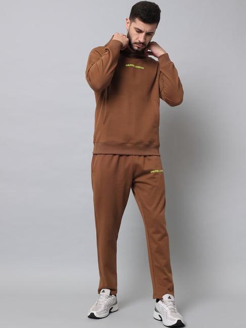 griffel brown regular fit tracksuit