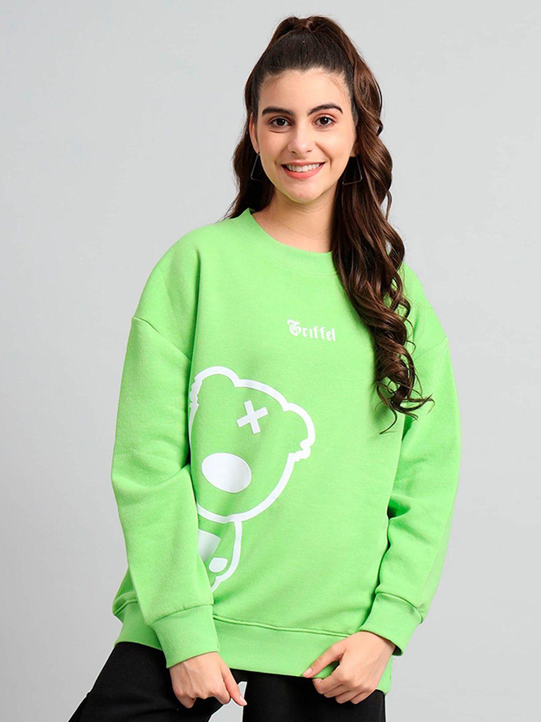 griffel graphic printed fleece pullover sweatshirt