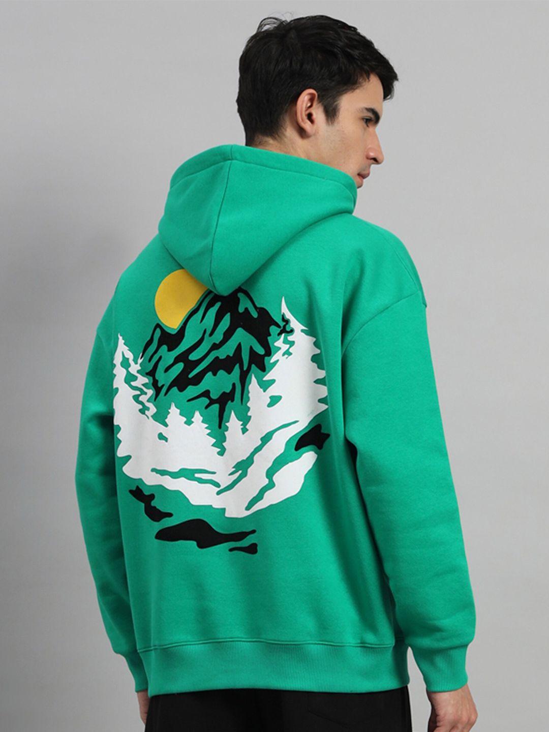 griffel graphic printed hooded fleece sweatshirt