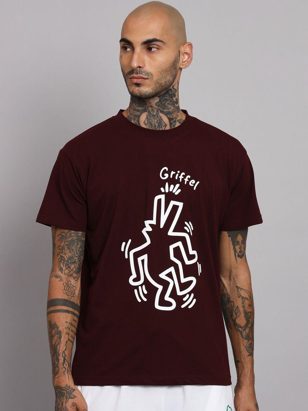 griffel graphic printed polo collar cotton t-shirt