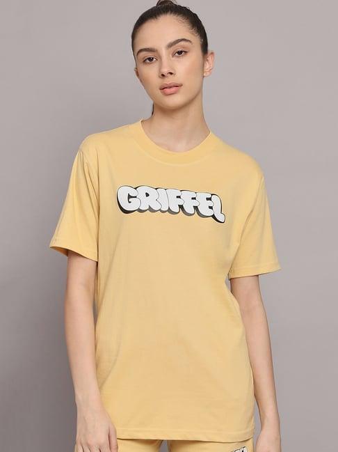 griffel light yellow printed t-shirt