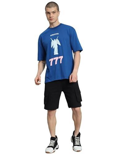 griffel men 777 royal t-shirt and shorts set (xs)