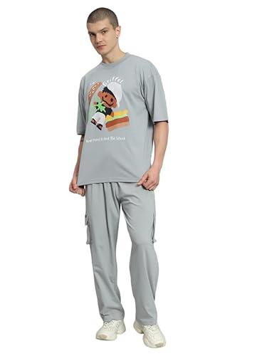 griffel men burger t-shirt and trackpant set (l)