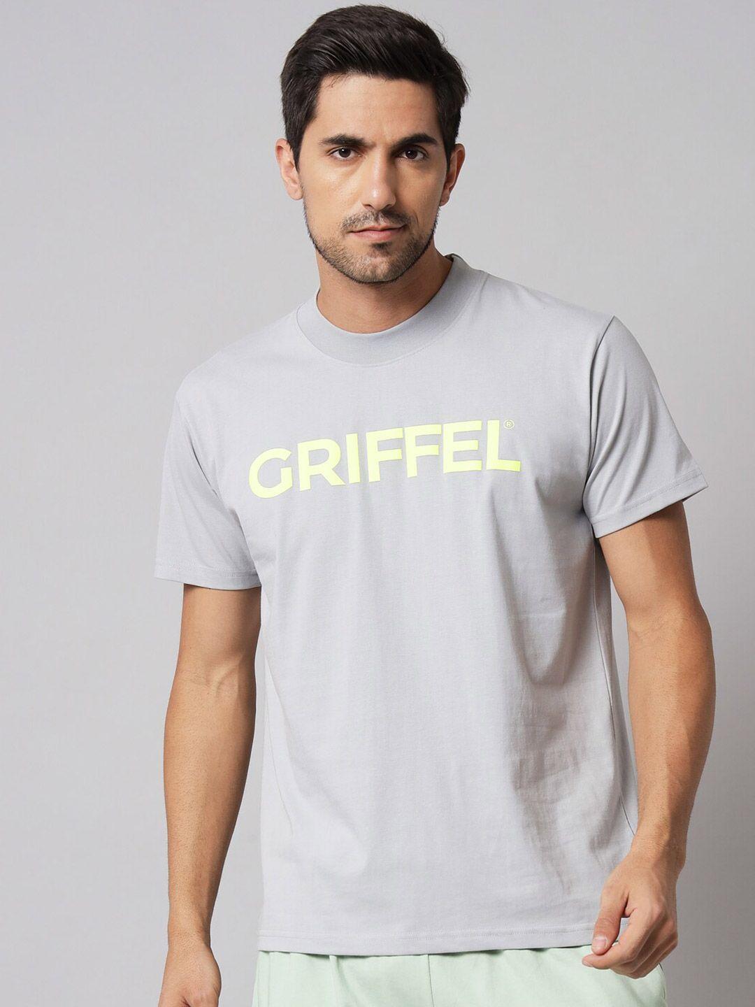 griffel men grey typography printed t-shirt