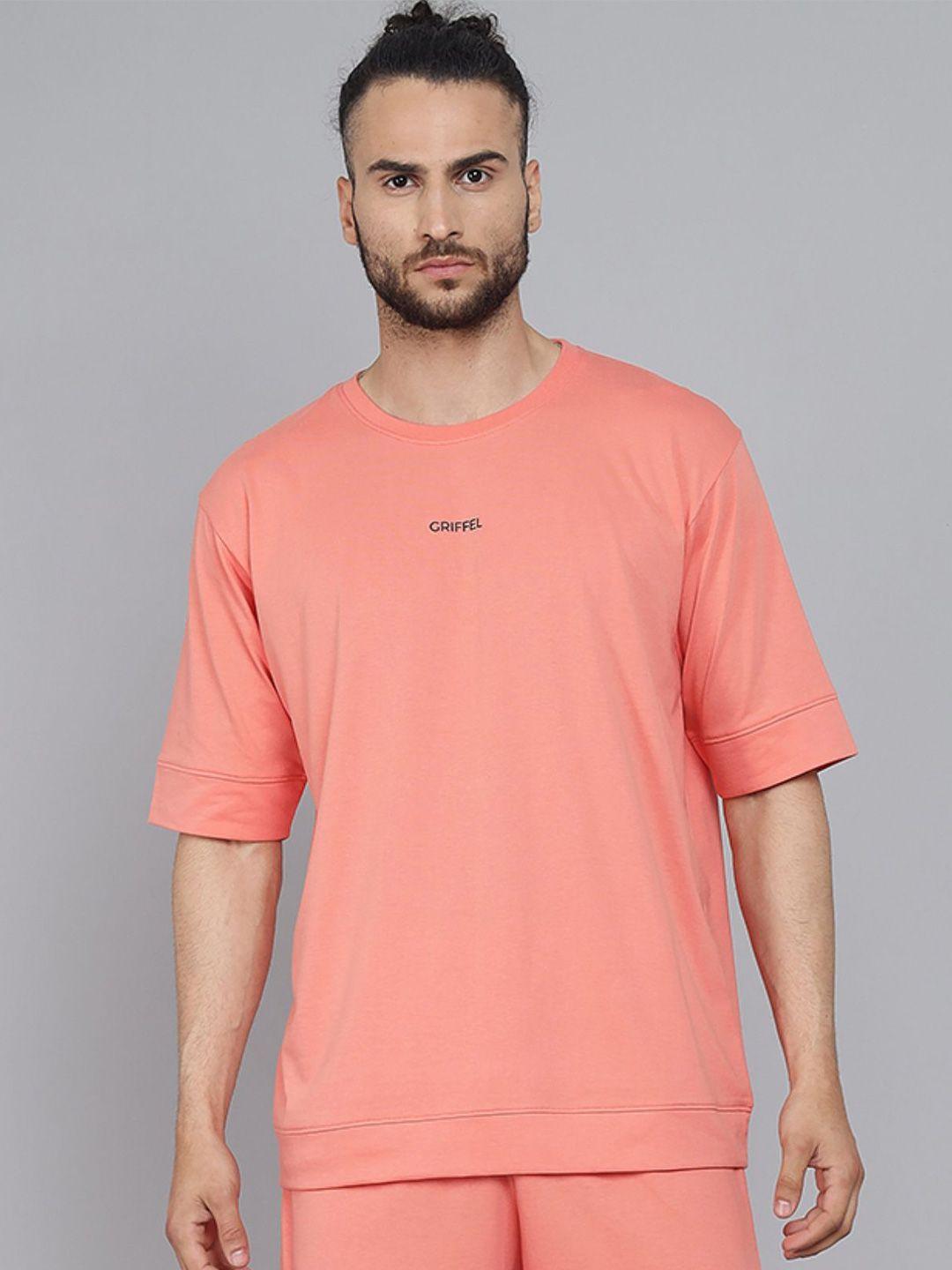 griffel men peach-coloured loose t-shirt