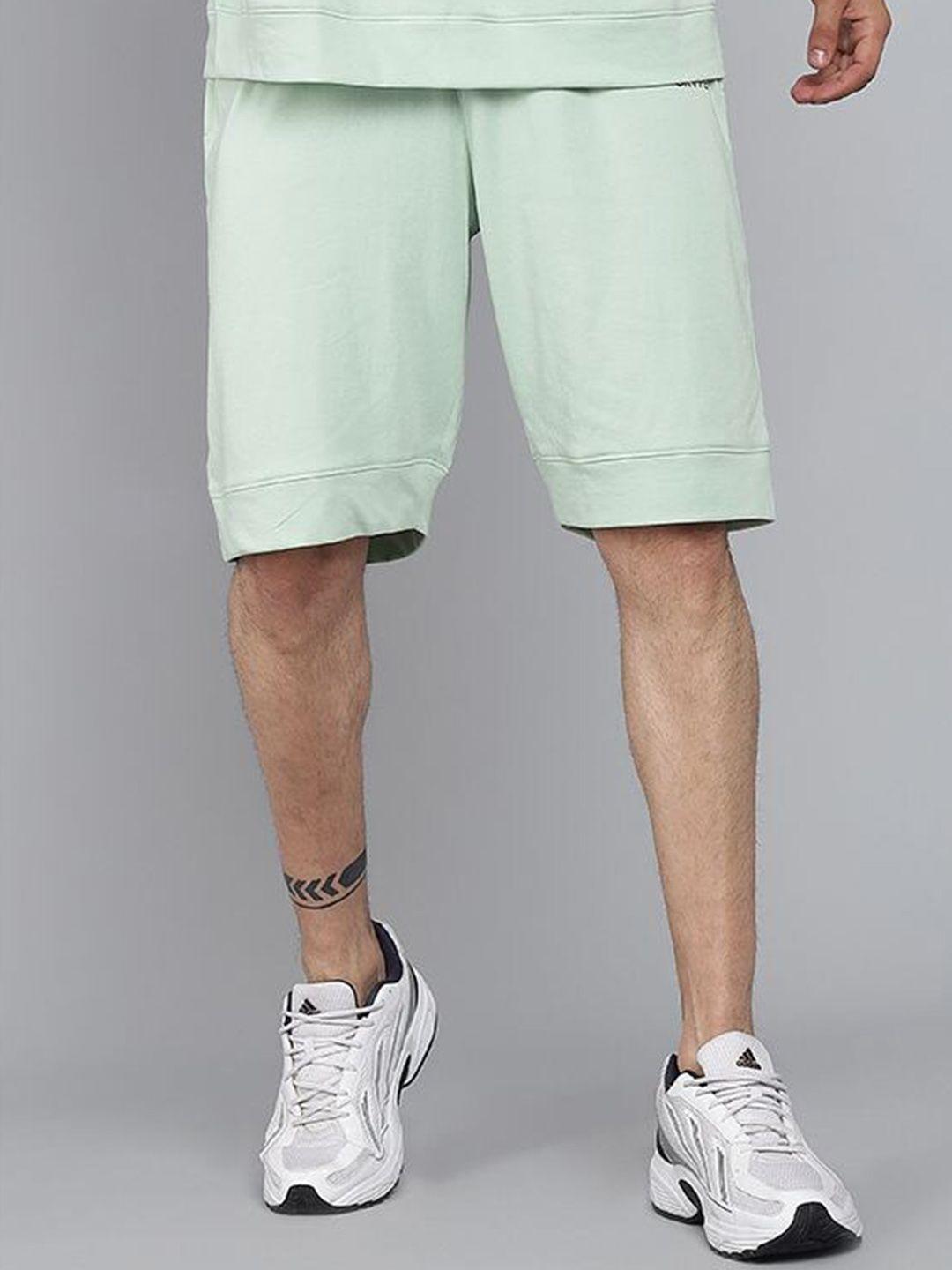griffel men sea green loose fit sports shorts
