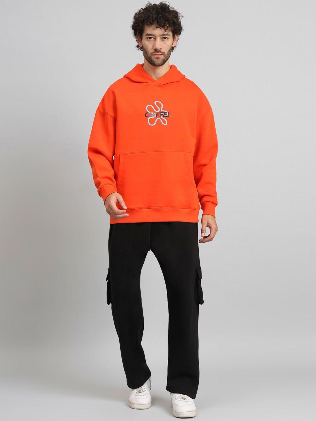 griffel printed hooded neck cotton fleece sweatshirt with pants