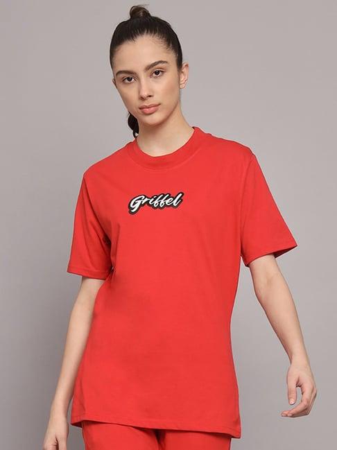 griffel red printed t-shirt