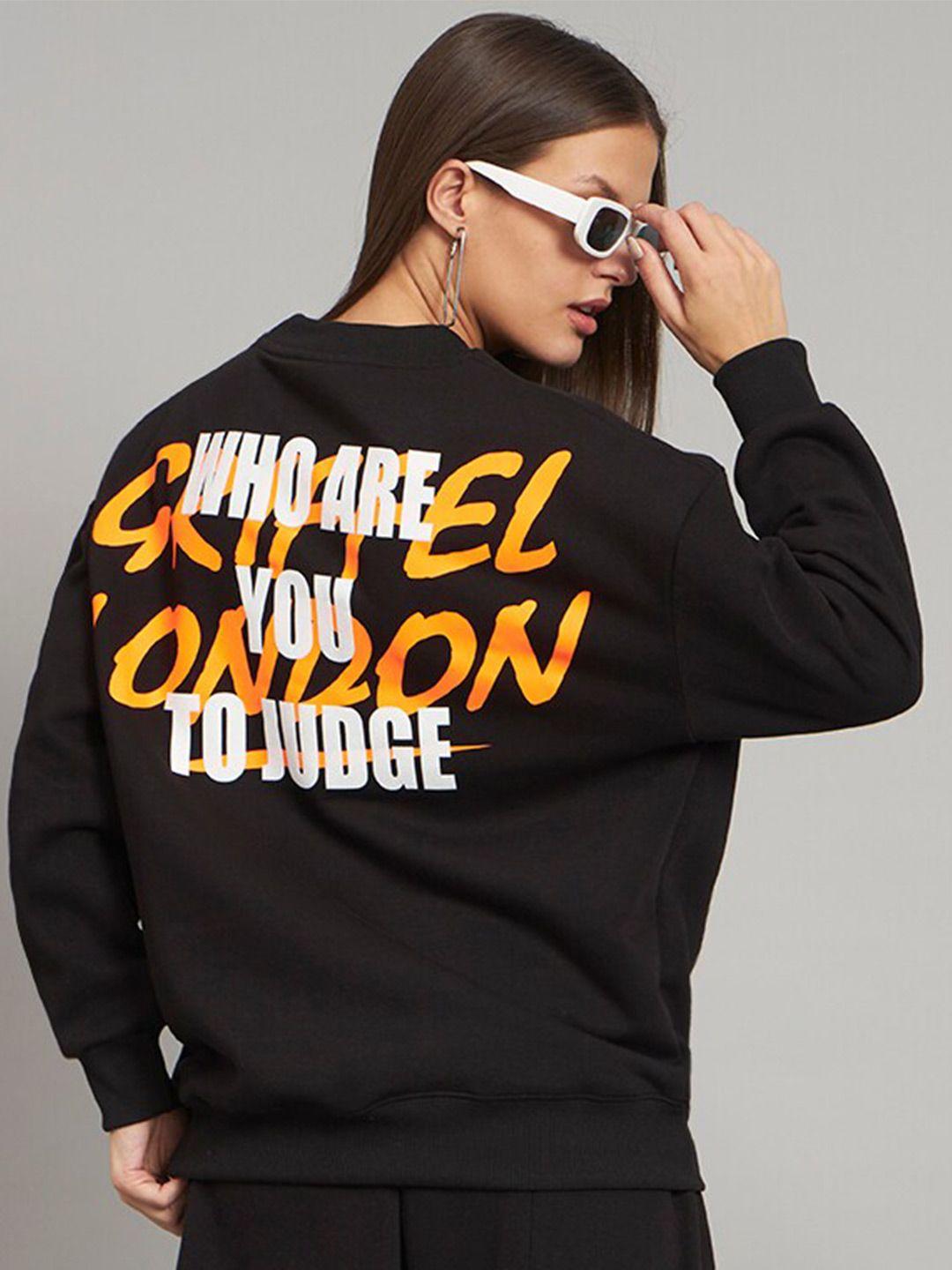 griffel typographic printed fleece sweatshirt