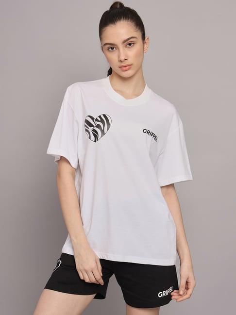 griffel white printed t-shirt