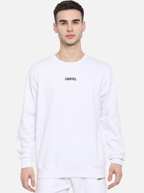 griffel white round neck sweatshirt