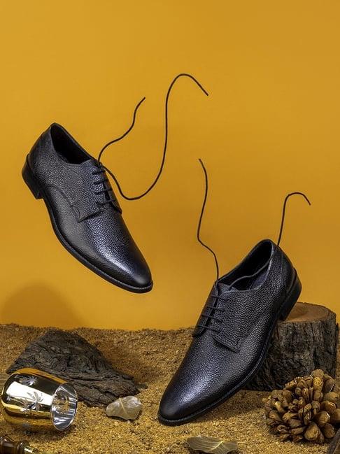 griffin men's aventador coal black derby shoes