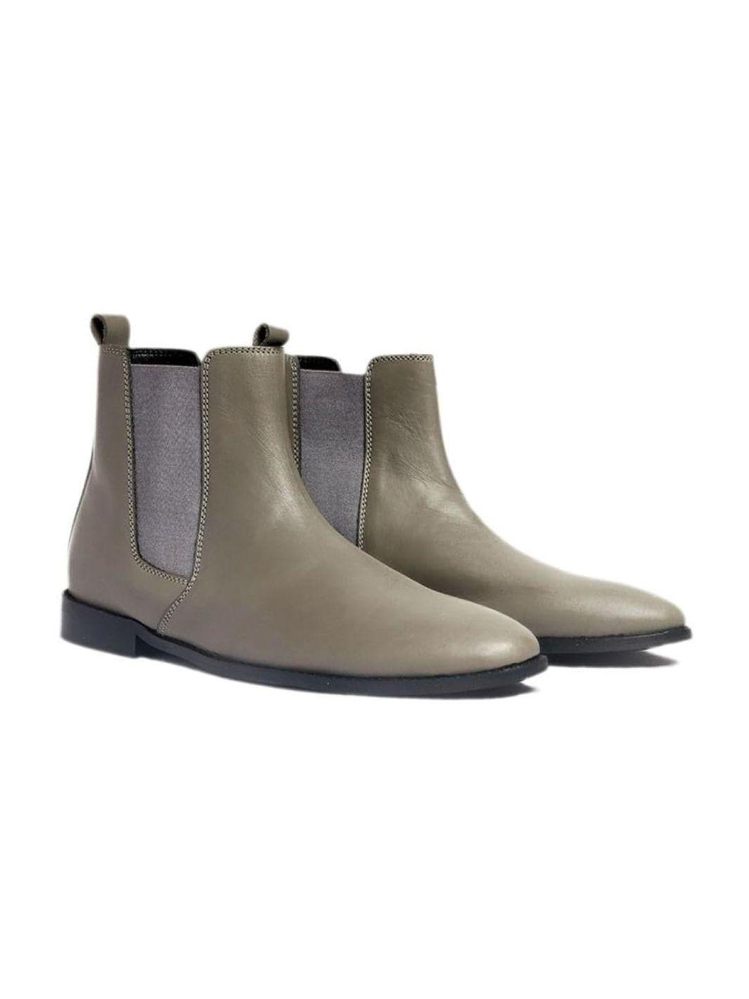 griffin men mid top leather chelsea boots