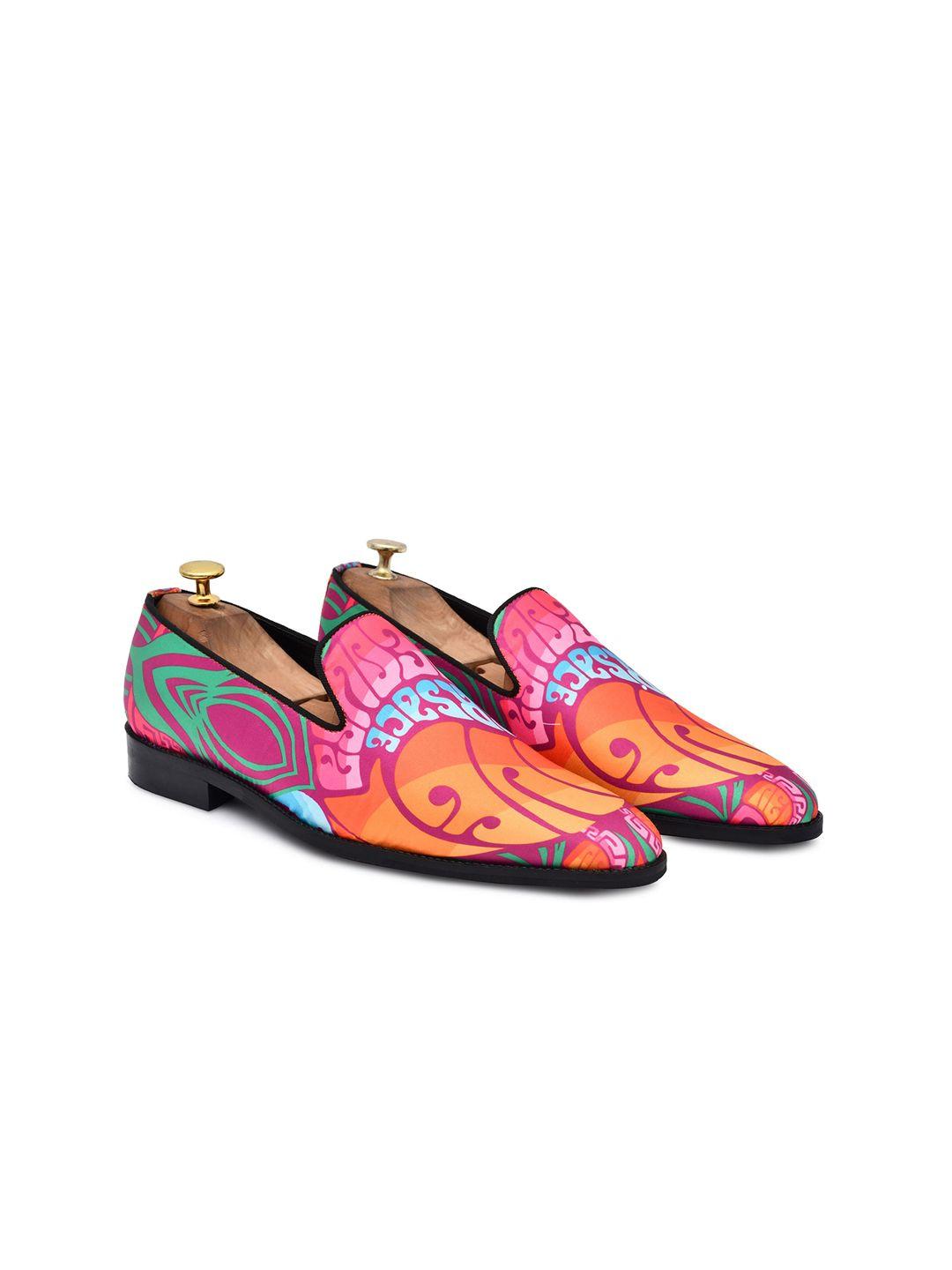 griffin men multicoloured printed loafers