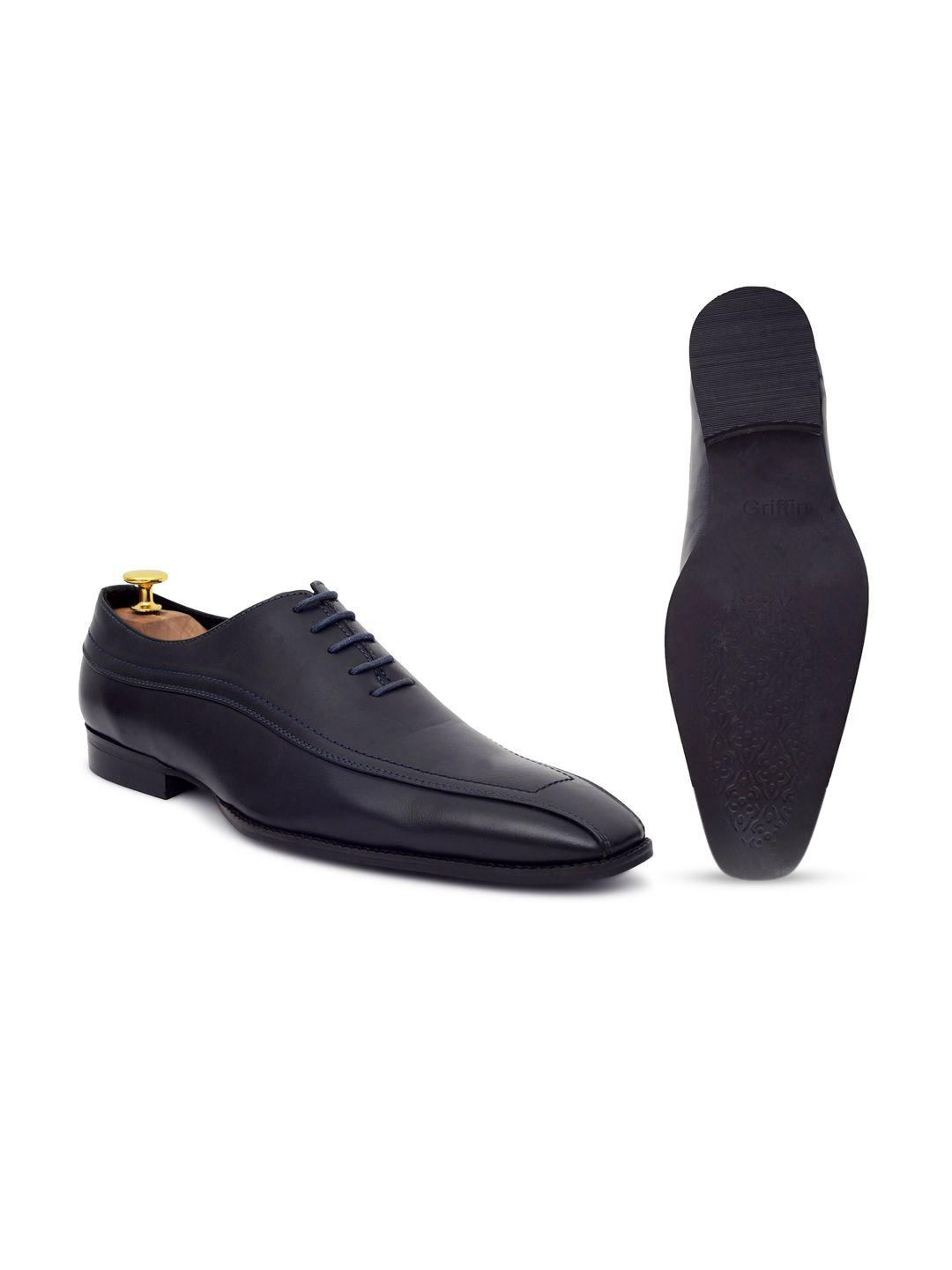 griffin men navy blue formal oxfords