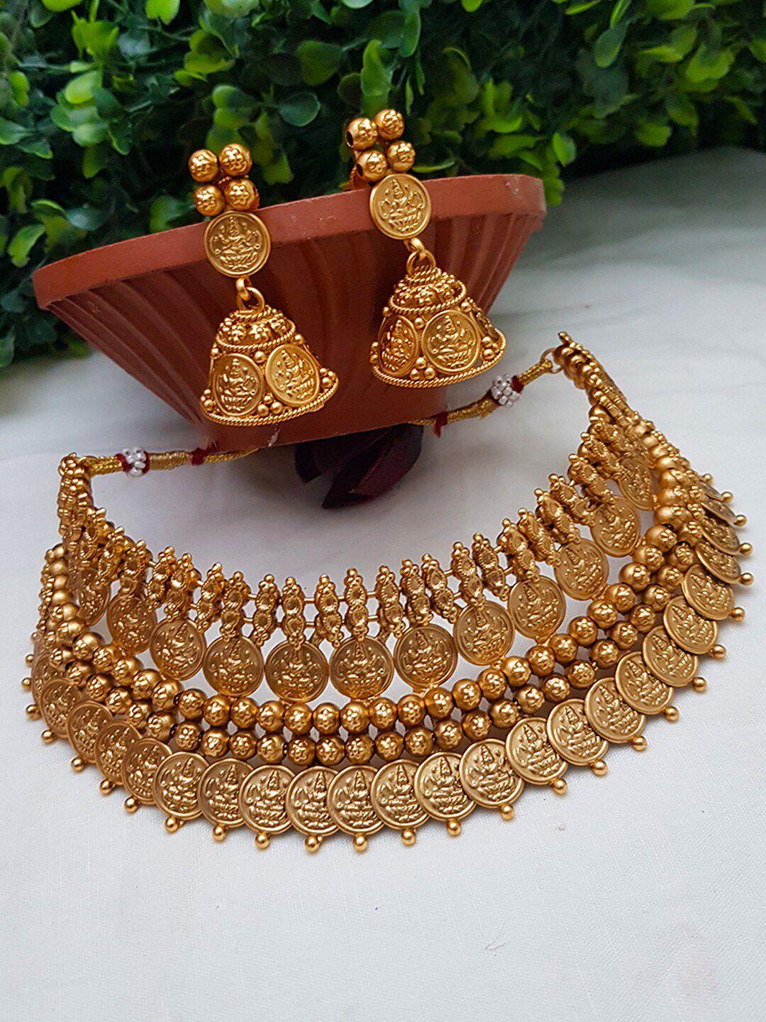 griiham gold-plated beaded jewellery set