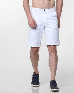 grimm mid-rise shorts with insert pockets