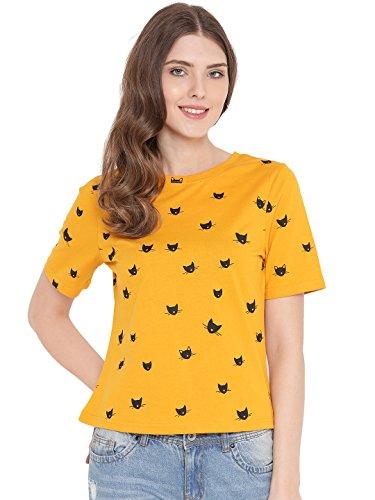 gritstones yellow round neck printed top gswpnttp1950yell_l