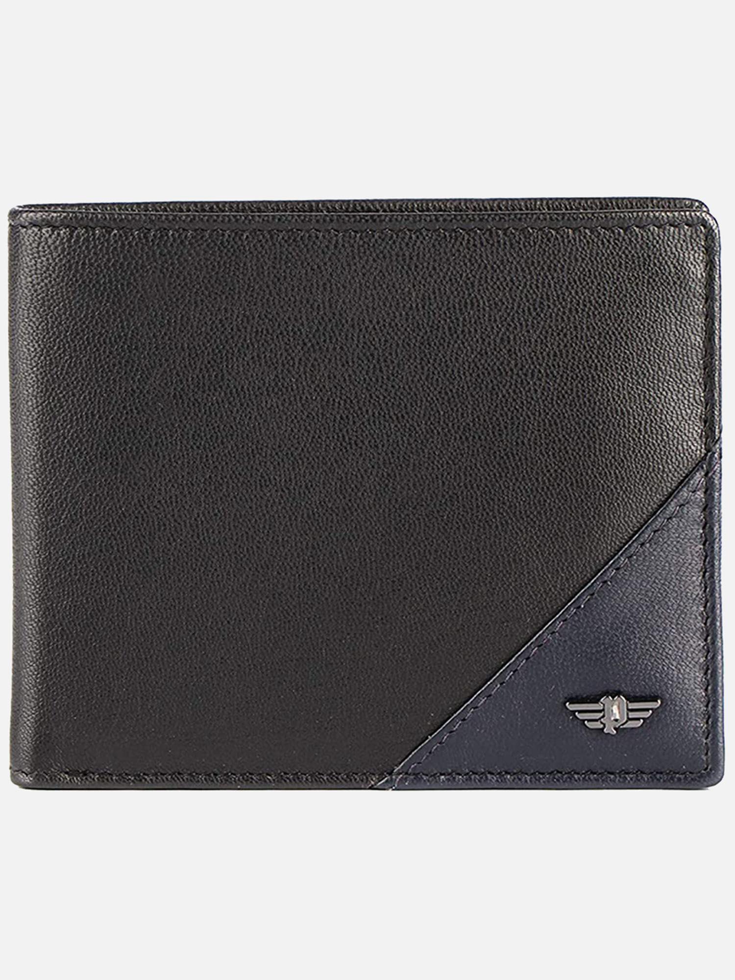 groix black bi fold coin leather men wallet