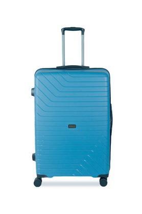 groove polypropylene (75 cm) blue check-in trolley bag with 8 wheels and tsa lock - blue