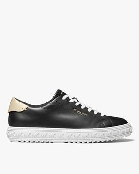 grove leather lace-up sneakers