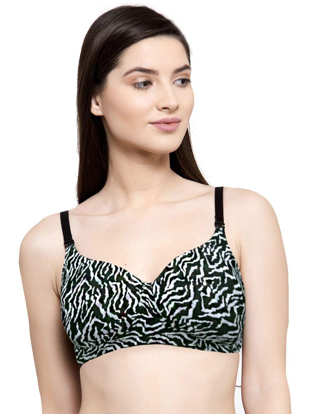 groversons paris beauty black & white abstract t-shirt bra bra-cd-2000-animalprint