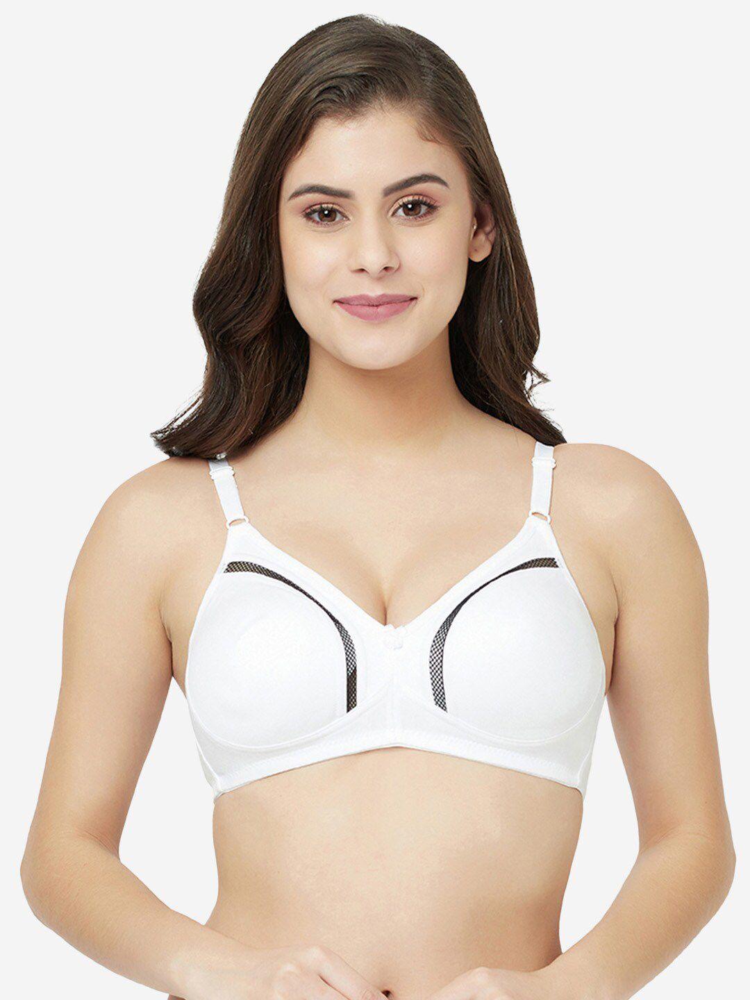 groversons paris beauty non-wired cotton side shaped minimizer bra