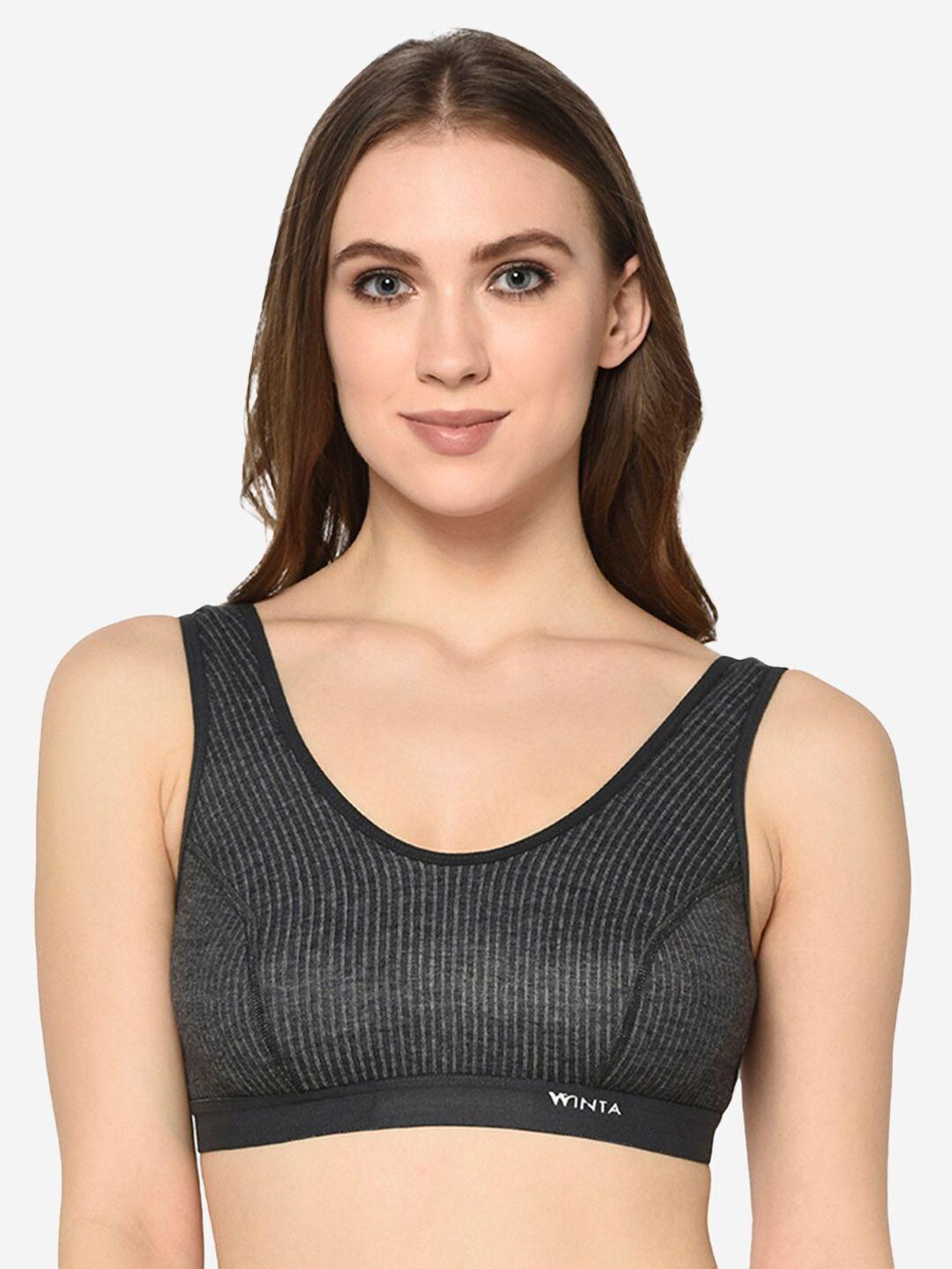 groversons paris beauty ribbed round neck crop thermal top