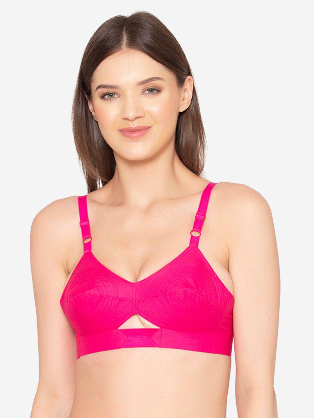 groversons paris beauty solid organic cotton non-padded bra