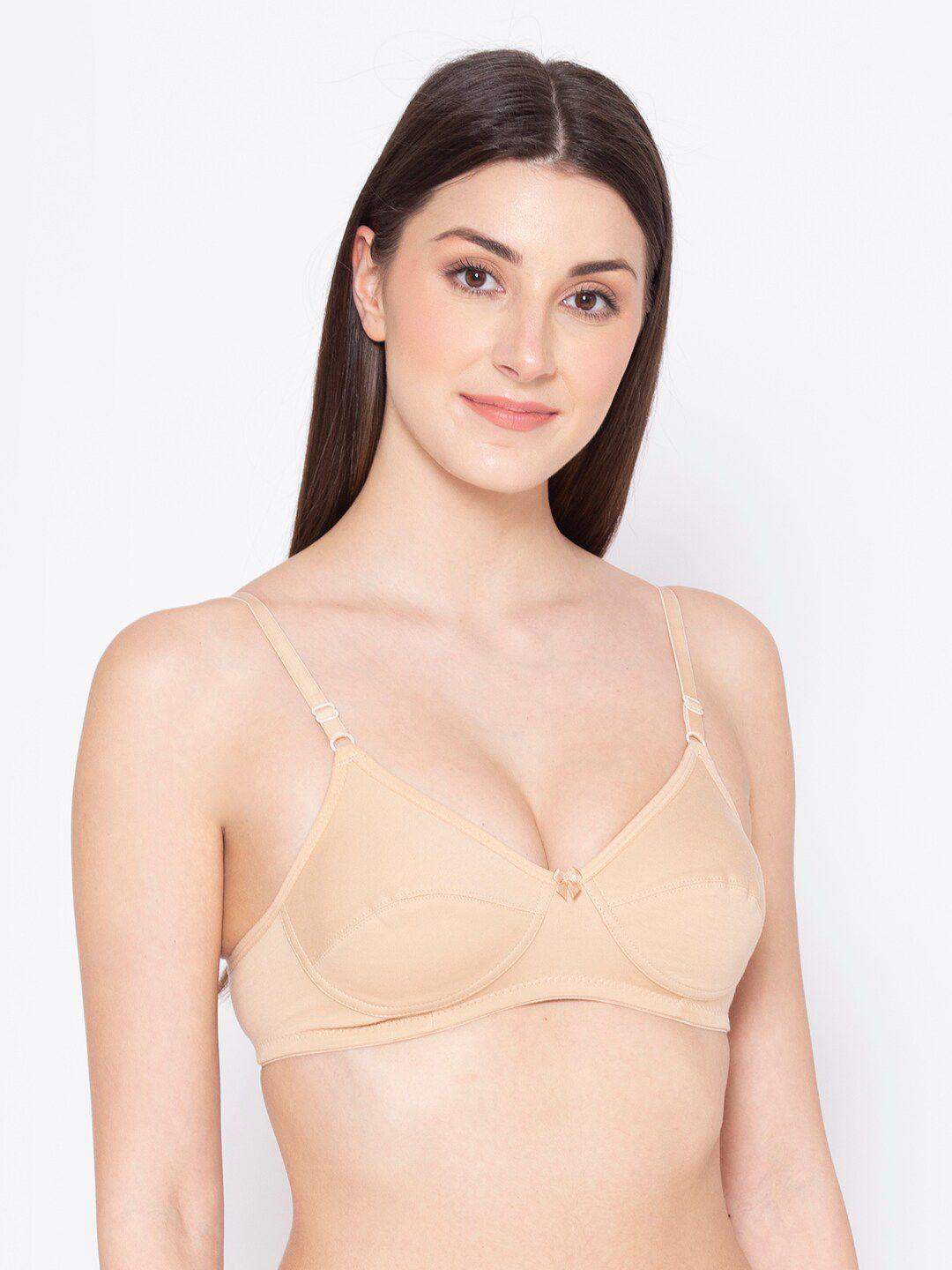 groversons paris beauty women nude non padded non wired t-shirt bra
