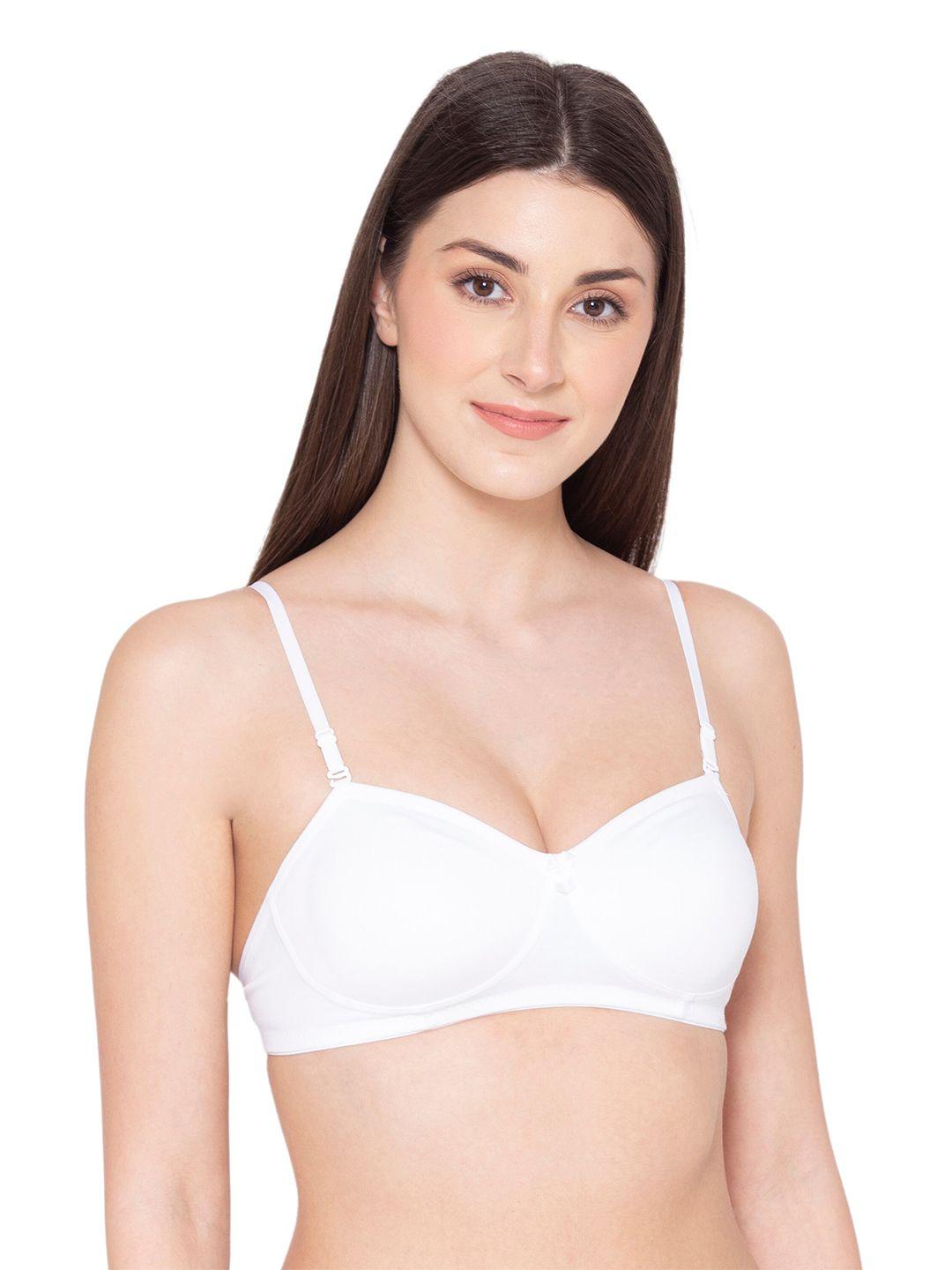 groversons paris beauty women white non padded non wired t-shirt bra